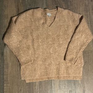 Lucky Brand Cable Knit Sweater in Brown
